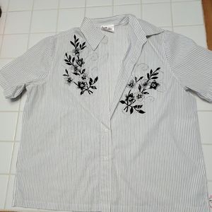 Embroidered and crystalled blouse